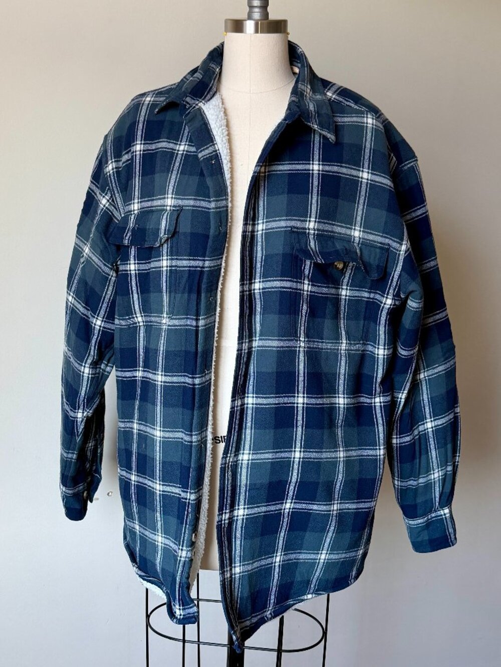 Vintage Red Head Brand Co Flannel Shirt Jacket | Sherpa Lined | Plaid | L
